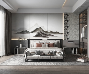 New Chinese Style Bedroom-ID:123877059