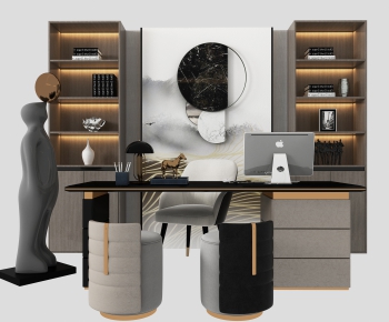 Modern Computer Desk And Chair-ID:992702018
