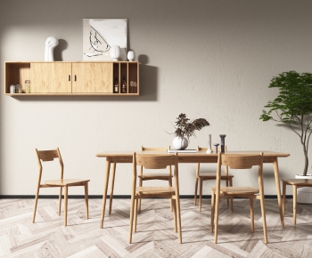 Nordic Style Dining Table And Chairs-ID:152455098