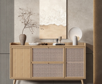 Nordic Style Wabi-sabi Style Side Cabinet/Entrance Cabinet-ID:727210026