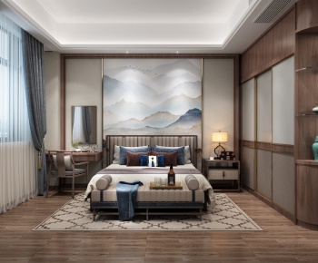 New Chinese Style Bedroom-ID:810972933
