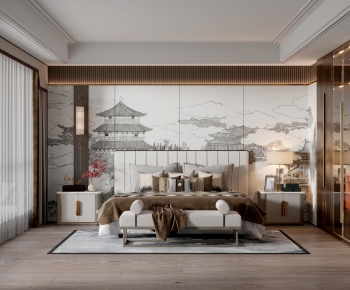 New Chinese Style Bedroom-ID:820278886