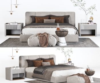 Modern Double Bed-ID:603430997