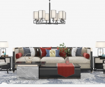 New Chinese Style Sofa Combination-ID:655997048