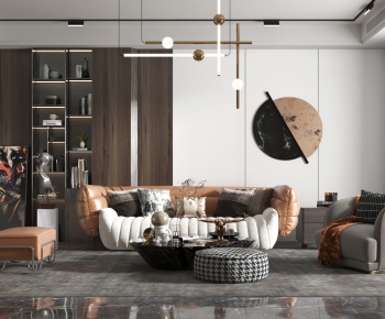 Modern A Living Room-ID:375999933