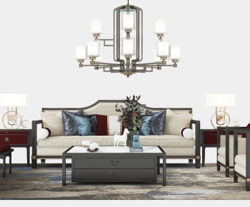 New Chinese Style Sofa Combination-ID:488848922