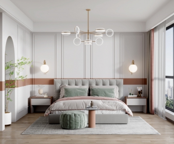Simple European Style Bedroom-ID:808542977