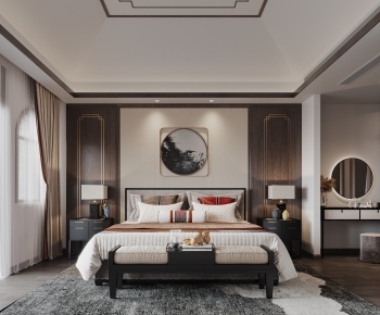 New Chinese Style Bedroom-ID:699296957