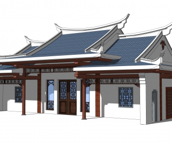 Chinese Style Ancient Architectural Buildings-ID:442534927