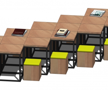 Modern Computer Desk And Chair-ID:734117031