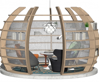Modern Computer Desk And Chair-ID:426575906