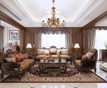 European Style A Living Room-ID:590810062
