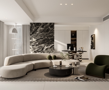 Wabi-sabi Style A Living Room-ID:210401067