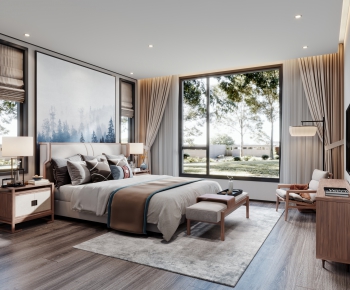 New Chinese Style Bedroom-ID:364969975