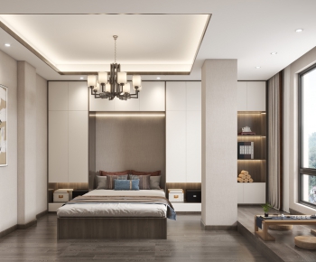 New Chinese Style Bedroom-ID:616863978