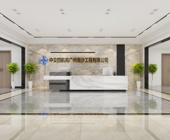 Modern Office Reception Desk-ID:318367006