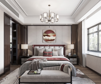 New Chinese Style Bedroom-ID:419723996