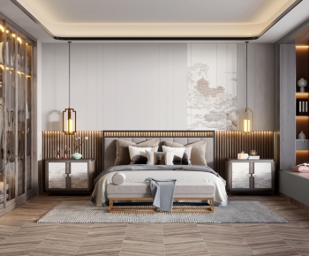 New Chinese Style Bedroom-ID:319349057