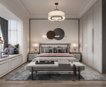 New Chinese Style Bedroom-ID:619719987