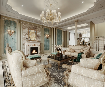 French Style A Living Room-ID:885823972