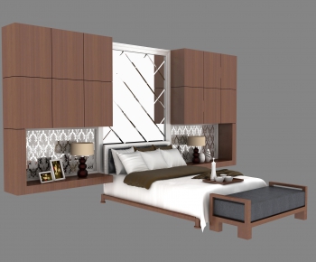 Modern Double Bed-ID:541294104