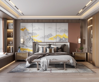 New Chinese Style Bedroom-ID:969995986