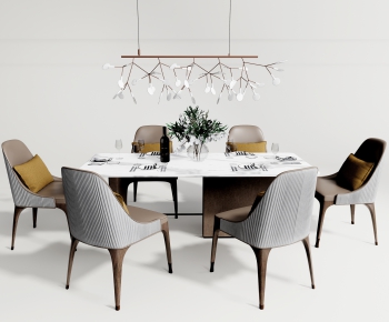 Modern Dining Table And Chairs-ID:882546901