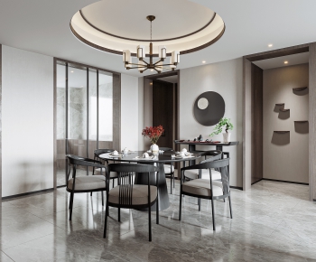 New Chinese Style Dining Room-ID:667290766