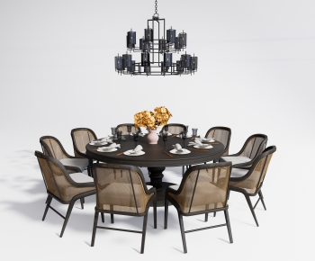 New Chinese Style Dining Table And Chairs-ID:866269111