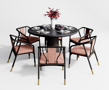 New Chinese Style Dining Table And Chairs-ID:566690922