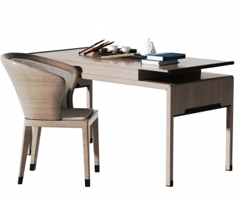 New Chinese Style Computer Desk And Chair-ID:118752003