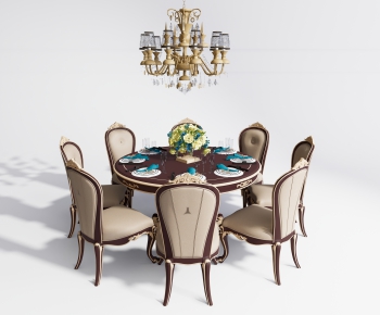 European Style Dining Table And Chairs-ID:589924105