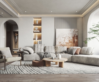 Wabi-sabi Style A Living Room-ID:631788027