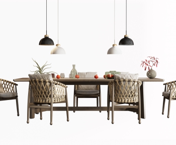 Wabi-sabi Style Dining Table And Chairs-ID:661890039