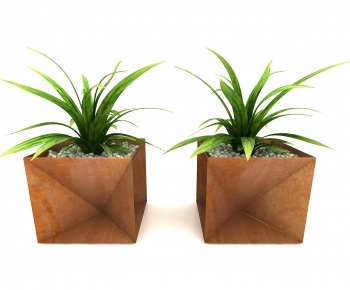 Modern Potted Green Plant-ID:798590215