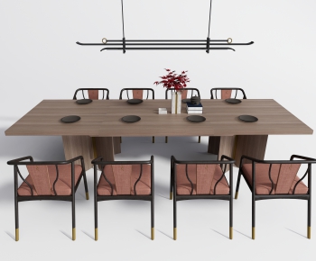 New Chinese Style Dining Table And Chairs-ID:565726048