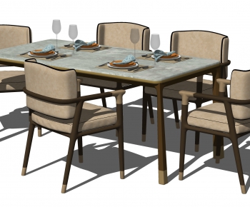 新中式餐桌椅-ID:288623091