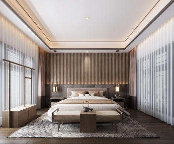 New Chinese Style Bedroom-ID:375420099