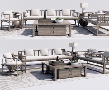 New Chinese Style Sofa Combination-ID:815567971
