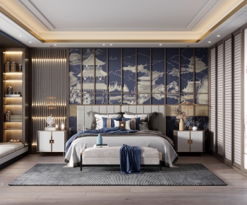 New Chinese Style Bedroom-ID:979518986
