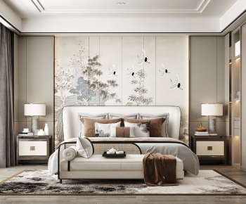 New Chinese Style Bedroom-ID:447096117