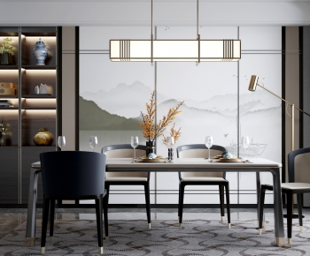 New Chinese Style Dining Room-ID:608757022