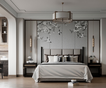 New Chinese Style Bedroom-ID:900719884