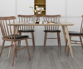 Nordic Style Dining Table And Chairs-ID:677256114