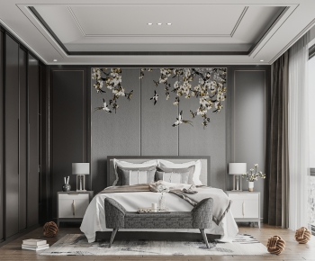 New Chinese Style Bedroom-ID:258282904