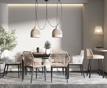 Modern Nordic Style Dining Table And Chairs-ID:535005093