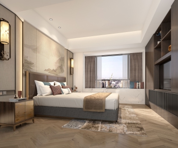 New Chinese Style Bedroom-ID:102385044