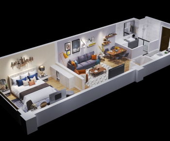 Modern A Living Room-ID:814089066