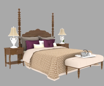 American Style Double Bed-ID:327418091