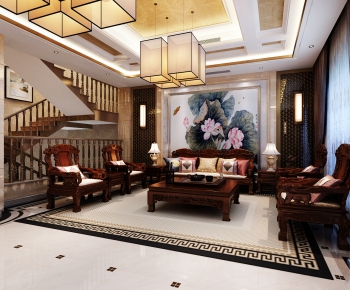 Chinese Style A Living Room-ID:100059592